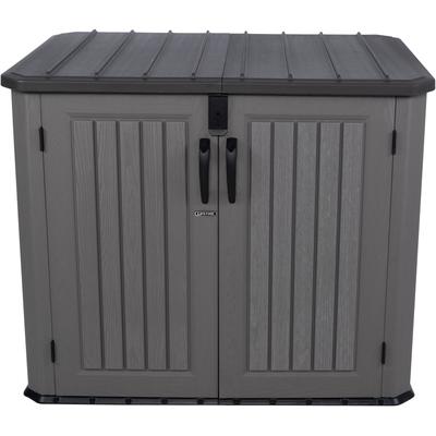 Mülltonnenbox 50NRTH "Phil", grau, B:146cm H:128cm T:94cm, Kunststoff, Aufbewahrungsboxen, BxTxH: 146x94x128 cm, für 2 Mülltonnen á 240 l