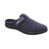 Pantoffel ROHDE "BARI", Damen, Gr. 42, blau (nachtblau), Filz, klassisch, Schuhe, Hausschuh, Clog mit Klettverschluss-Riemchen
