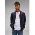 Sweatjacke STREET ONE MEN Gr. XL (54), blau (nightshadow blue) Herren Sweatjacken