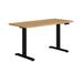 HON Coze Height Adjustable Rectangle Standing Desk Wood/Metal in Black/Yellow | 54 W x 24 D in | Wayfair HAB2S2LBLKNR2454