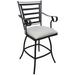 Wildon Home® Allistair Swivel Stool Upholstered/Metal in Black | 44 H x 21 W x 22 D in | Wayfair F50B8783682348308F191156AF52C395