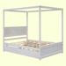 Gracie Oaks Wenji Bed Wood in White | 71 H x 57 W x 80 D in | Wayfair 9ED7B21CBEDE4A0AA64803DC90559231