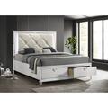 Everly Quinn Ceri Storage Bed Wood in Brown/White | 66 H x 79.5 W x 90.7 D in | Wayfair 1406C94477BE4C2F8561CD976C390E30