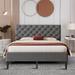 Red Barrel Studio® Lamoni Bed Upholstered/Linen in Gray | 39.81 H x 79.71 W x 57.01 D in | Wayfair D35ECB163AC74EC4B83C4EE74780C3C1