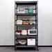 Rebrilliant Margaet 31.5" W Height -Adjustable Shelving Unit w/ Wheels Wire/Metal in Black | 63 H x 31.5 W x 15.7 D in | Wayfair