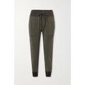 James Perse - Jersey-trimmed Cotton-twill Track Pants - Green