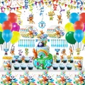 Hot Word Party Theme Birthday Party Decoration Tableware Set Cartoon Animals Paper Cup Plate Baby