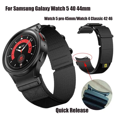 ANBEST Nylon Strap for Samsung Galaxy Watch 5 Pro Watchband for Galaxy Watch 5 40 44mm Watch 6 43 47