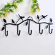 Birds Metal Wall Coat Rack and Hat Rack Multi-Function Mounted Hook Hangers For Livingroom Bedroom