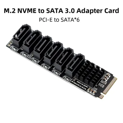 M.2 nvme pci-e pcie x4 x8 x16 bis 6 port 3 0 sata adapter karte riser iii asm1166 6 gb/s chassis