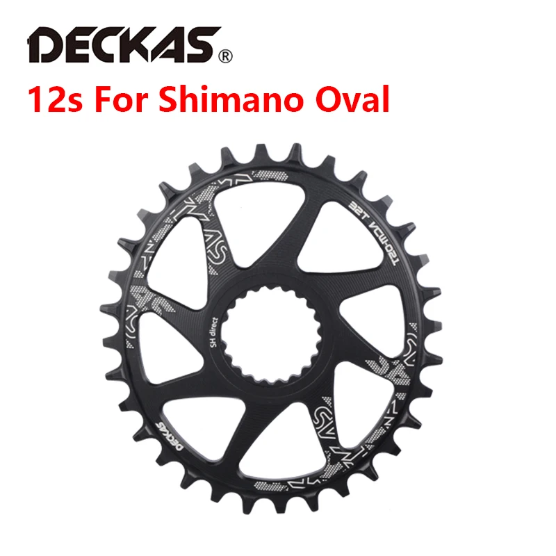 DECKAS 1X12s Fahrrad Kettenblatt MTB Oval Fahrrad Kettenblatt Für Shimano M6100 M7100 M8100 M9100 12 geschwindigkeit Direct Mount Kurbelgarnitur Image