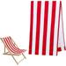 Beach Sling Chair Replacement Canvas Red and White Stripes Casual Simple Lounge Chair Replacement Fabric for Home Beach Chair Sling Chair Sun Lounger(62.99x17.13inch)