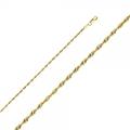 14K Gold 2.5 mm Rope Chain : 16