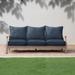 Humble + Haute Sunbrella Textured Indigo Indoor/Outdoor Deep Seating Sofa Pillow and Cushion Set
