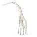 2 Piece Set Silver Glittered Hanging Artificial Christmas Branch 46"