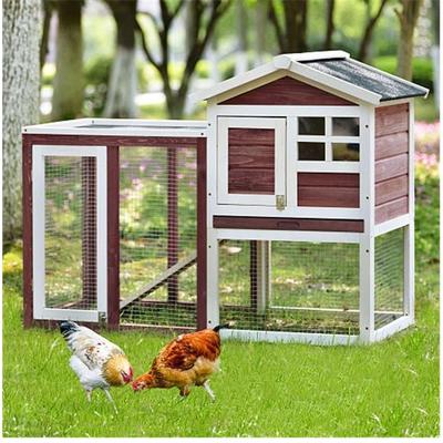 Deluxe Wooden Red Chicken Coop Hen House Rabbit Wood Hutch Poultry Cage Habitat