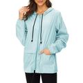 Rain Coats for Women Waterproof with Hood Packable Rain Jackets Womens Lightweight Rain Jackets Outdoor Blue Green 4XL