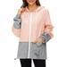 Rain Coats for Women Waterproof with Hood Packable Rain Jackets Womens Lightweight Rain Jackets Outdoor Pink/Gray M