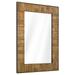 American Art Decor Rustic Wood and Metal Wall Mirror - 26.5 x 35.5