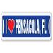 SignMission I Love Pensacola Florida Street Decal - Fl City State Us Wall Road Decor Gift Sign