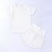 Wavsuf Kids Sets Clothes Short Sleeve Shorts Cute Crew Neck Solid Comfort White Outfits Set Size 2-3 Years