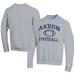 Men's Champion Gray Akron Zips Football Powerblend Pullover Sweatshirt