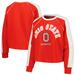 Women's Gameday Couture Scarlet Ohio State Buckeyes Blindside Raglan Cropped Pullover Sweatshirt