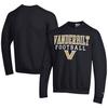 Men's Champion Black Vanderbilt Commodores Football Powerblend Pullover Sweatshirt