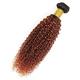 Hair Bundles Brazilian Curly Hair Bundles 30# Remy Hair Brown 1/3/4 Kinky Curly Human Hair Extensions Burgundy Hair Weaving Human Hair Bundles (Color : 1B30, Size : 24 24)