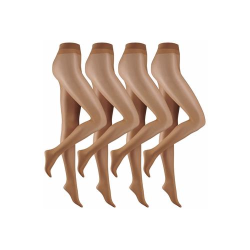 „Feinstrumpfhose CAMANO „“Strumpfhose 4er Pack““ Gr. 36/38, beige (make up) Damen Strumpfhosen Feinstrumpfhosen“