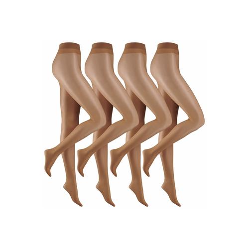 "Feinstrumpfhose CAMANO ""Strumpfhose 4er Pack"" Gr. 36/38, beige (make up) Damen Strumpfhosen Feinstrumpfhosen"