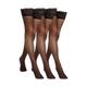 Feinstrumpfhose CAMANO "Halterlose Strümpfe 3er Pack" Gr. S, schwarz (black) Damen Strumpfhosen Feinstrumpfhosen