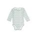 Just One You Made by Carter's Short Sleeve Onesie: White Stripes Bottoms - Size 3 Month