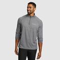 Eddie Bauer Men's Permatrex Long-Sleeve Striped 1/4-Zip Sweater - Dark Grey - Size M