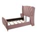 ACME Furniture Salonia Queen Tufted Panel Bed Upholstered/Velvet in Pink | 66 H x 69 W x 90 D in | Wayfair BD01183Q