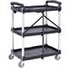 VEVOR 32.76" H x 25.62" W Utility Cart w/ Wheels Plastic in Black | 32.76 H x 25.62 W x 15.43 D in | Wayfair SXSYTCSXCDPM3XOD4V0