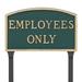 Montague Metal Products Inc. Employees Only Statement Garden Sign Metal | 10 H x 15 W x 0.25 D in | Wayfair SP-31S-LS-HGG