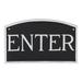 Montague Metal Products Inc. Enter Statement Garden Plaque Metal | 5.5 H x 9 W x 0.25 D in | Wayfair SP-58sm-W-BS