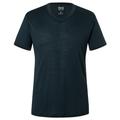 super.natural - Sierra 140 V Neck - T-Shirt Gr 48/50 - M blau/schwarz