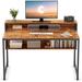 17 Stories Computer Home Office Desk Wood/Metal in White/Black | 35 H x 47 W x 24 D in | Wayfair 5F8319E0EA094BB08053E1C150BA5784