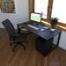 Compel Pivit 3 Piece Rectangular Writing Desk Office Set w/ Chair Metal in White/Brown | 30" H x 72" W x 30" D | Wayfair