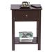 Red Barrel Studio® Bethpage 21.65" tall End Table w/ Storage Wood in Brown | 21.65 H x 15.75 W x 11.81 D in | Wayfair