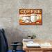 Red Barrel Studio® Coffee Cafe by Cathy Horvath-Buchanan - Wrapped Canvas Print Canvas, Solid Wood in Brown | 18 H x 26 W x 0.75 D in | Wayfair