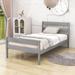 Red Barrel Studio® Emraan Twin Size Platform Bed w/ Headboard & Footboard Upholstered/Velvet, Wood in Gray | 35 H x 41 W x 79 D in | Wayfair