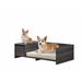 Tucker Murphy Pet™ 47" Wide Modern Comfy Pet Bed w/ Cushion & Side Storage Compartment Polyester in Gray | 13 H x 24 W x 47 D in | Wayfair