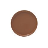 Mikasa Hospitality 5275158 6 3/4" Round Solitude Coupe Plate - Stoneware, Brown, Brown Glaze