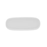 Mikasa Hospitality 5302598 12" x 7 3/4" Oval Isla Platter - Porcelain, White, Isla Series