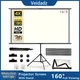 Projector Screen With Stand White Grid Anti-Light 2.0 Gain Canvas 100 120 inch for Home Theater