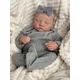 NPK 49CM Levi Newborn Baby Doll Reborn Sleeping Soft Silicone Flexible 3D Skin Tone with Visible
