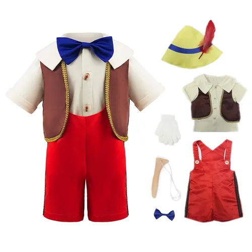 Puppen kostüm für Jungen Cosplay Märchen Charakter Puppen kostüme lange Nase Junge verkleiden